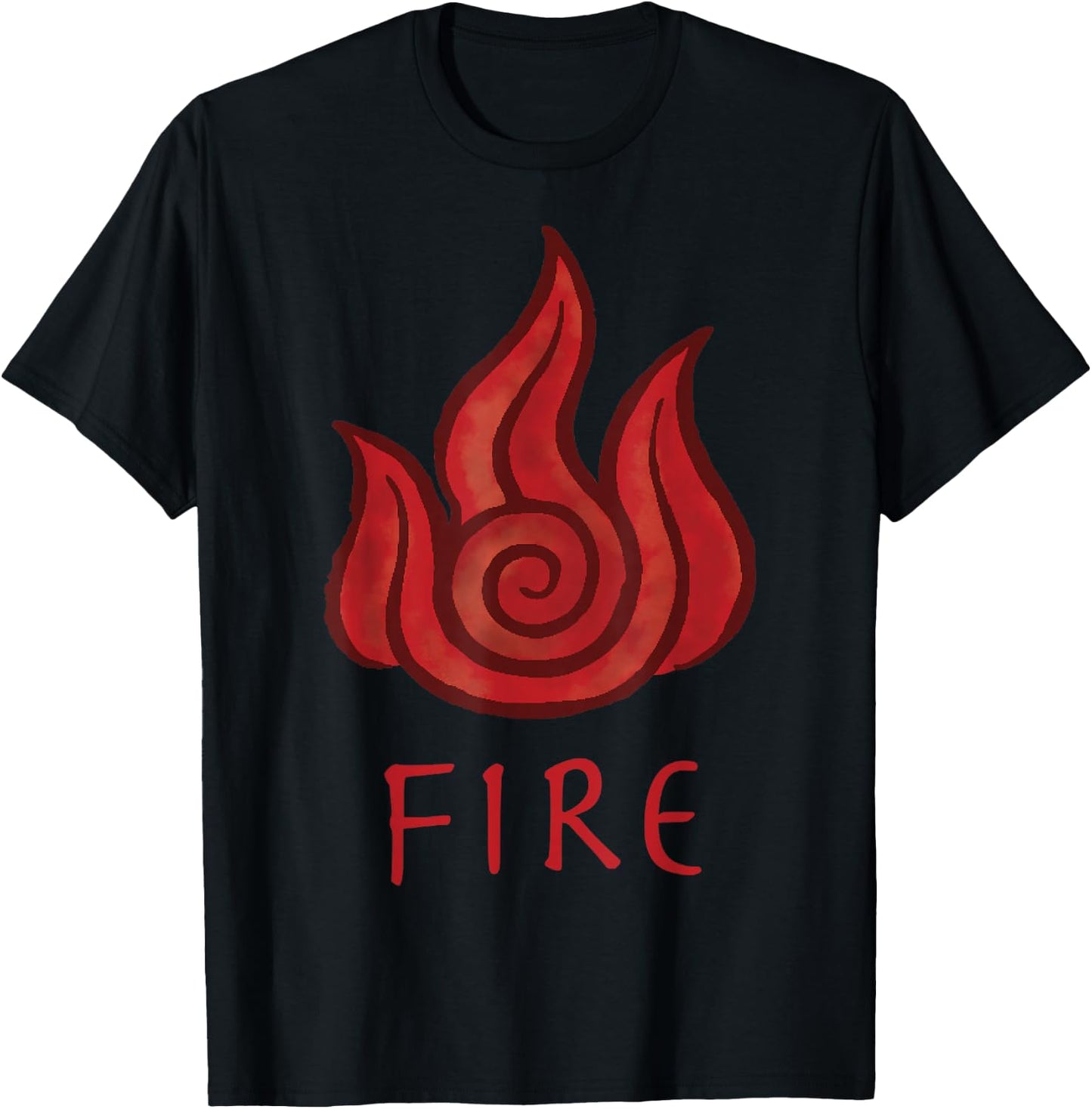 Avatar: The Last Airbender Painted Fire Element Small T-Shirt - T-Shirt | Black