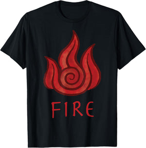 Avatar: The Last Airbender Painted Fire Element Small T-Shirt - T-Shirt | Black