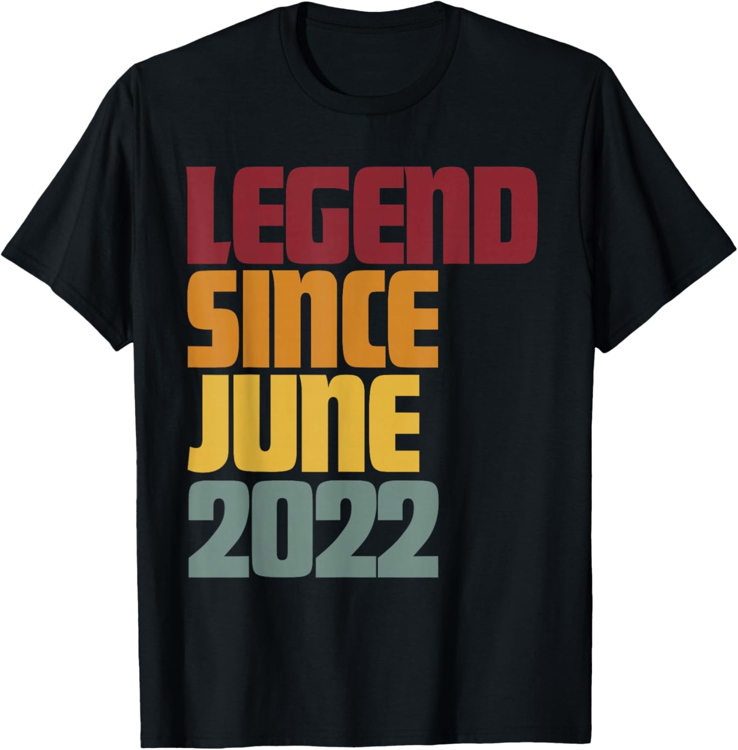 Legend Since June 2022 4th Birthday - Vintage T-Shirt - T-Shirt | Black