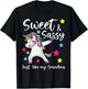 Sassy Like My Grandma Unicorn Matching Nana & Granddaughter T-Shirt - T-Shirt | Black