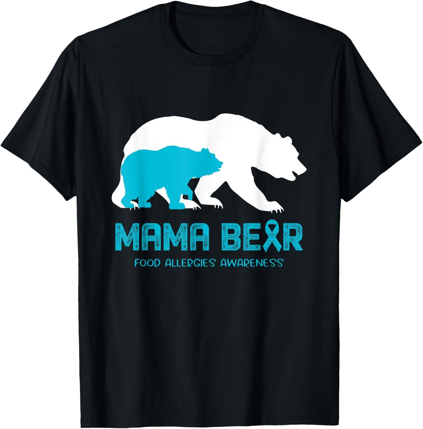 Mama Bear Food Allergies Awareness Shirt Men T-Shirt - T-Shirt | Black