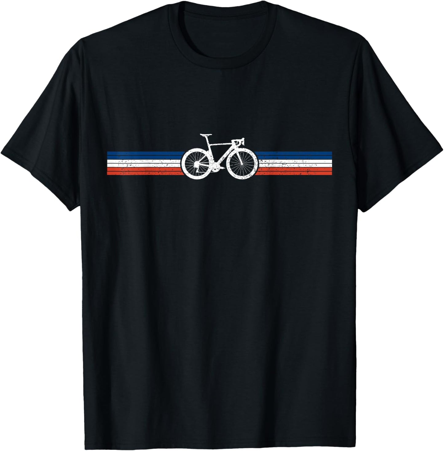 Bicycle France Flag Road Bike Cyclist T-Shirt - T-Shirt | Black
