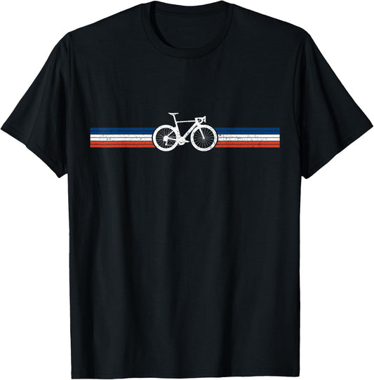 Bicycle France Flag Road Bike Cyclist T-Shirt - T-Shirt | Black
