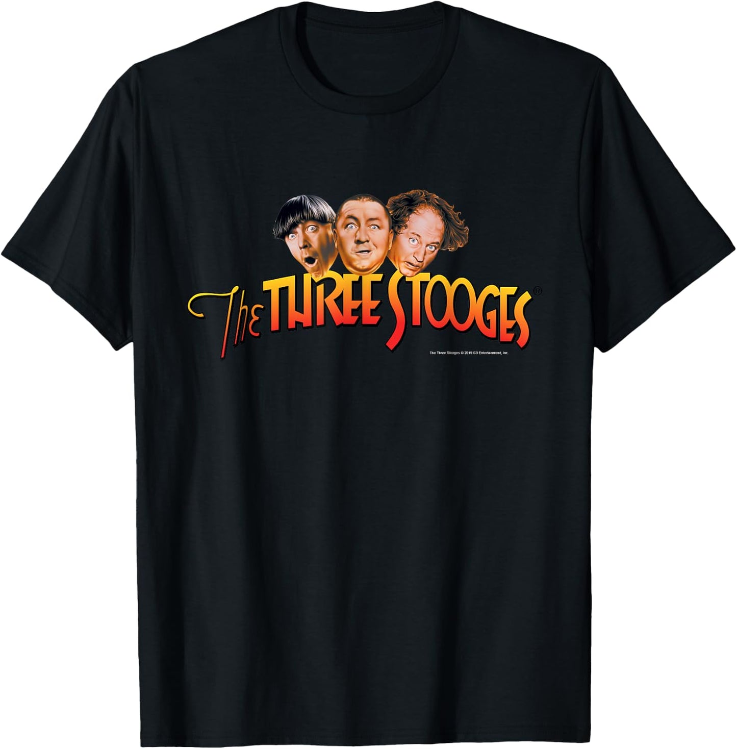 TTS- The Three Stooges: Head Logo T-Shirt - T-Shirt | Black