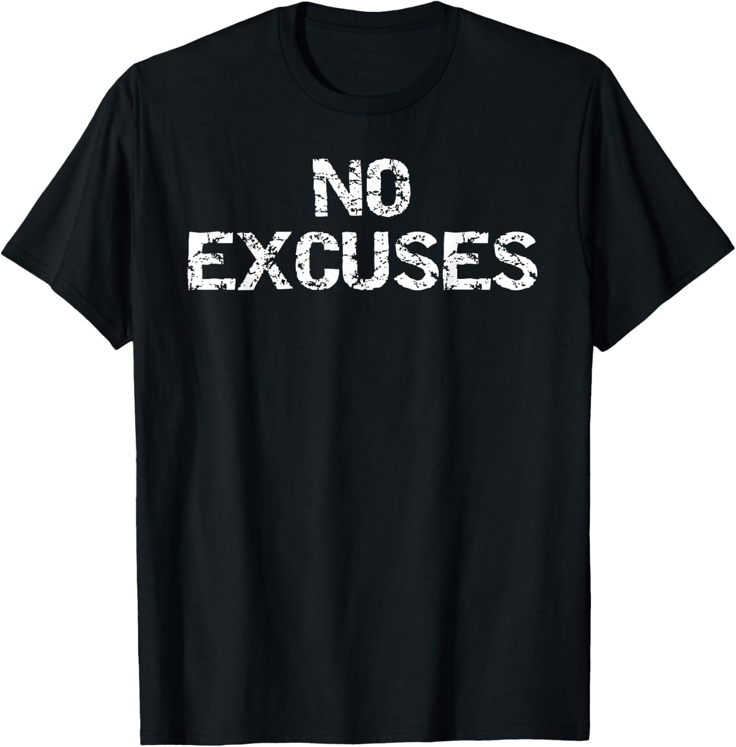 No Excuses Shirt Motivational Workout Women T-Shirt - T-Shirt | Black