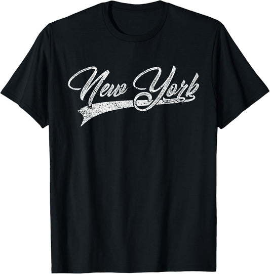 New York Classic Vintage NY Sports T-Shirt - T-Shirt | Black
