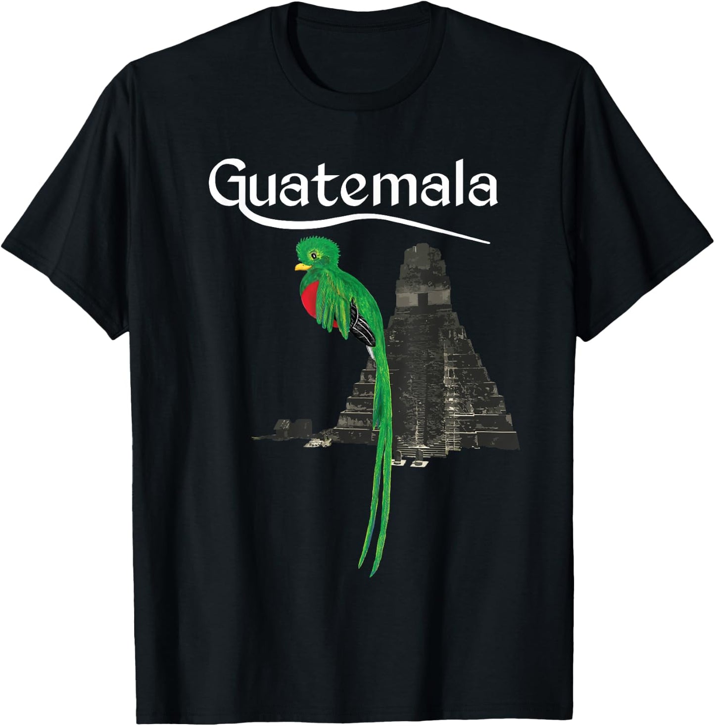 Guatemala Chapin Antigua Quetzal Tikal Peten Maya Guate 502 T-Shirt - T-Shirt | Black