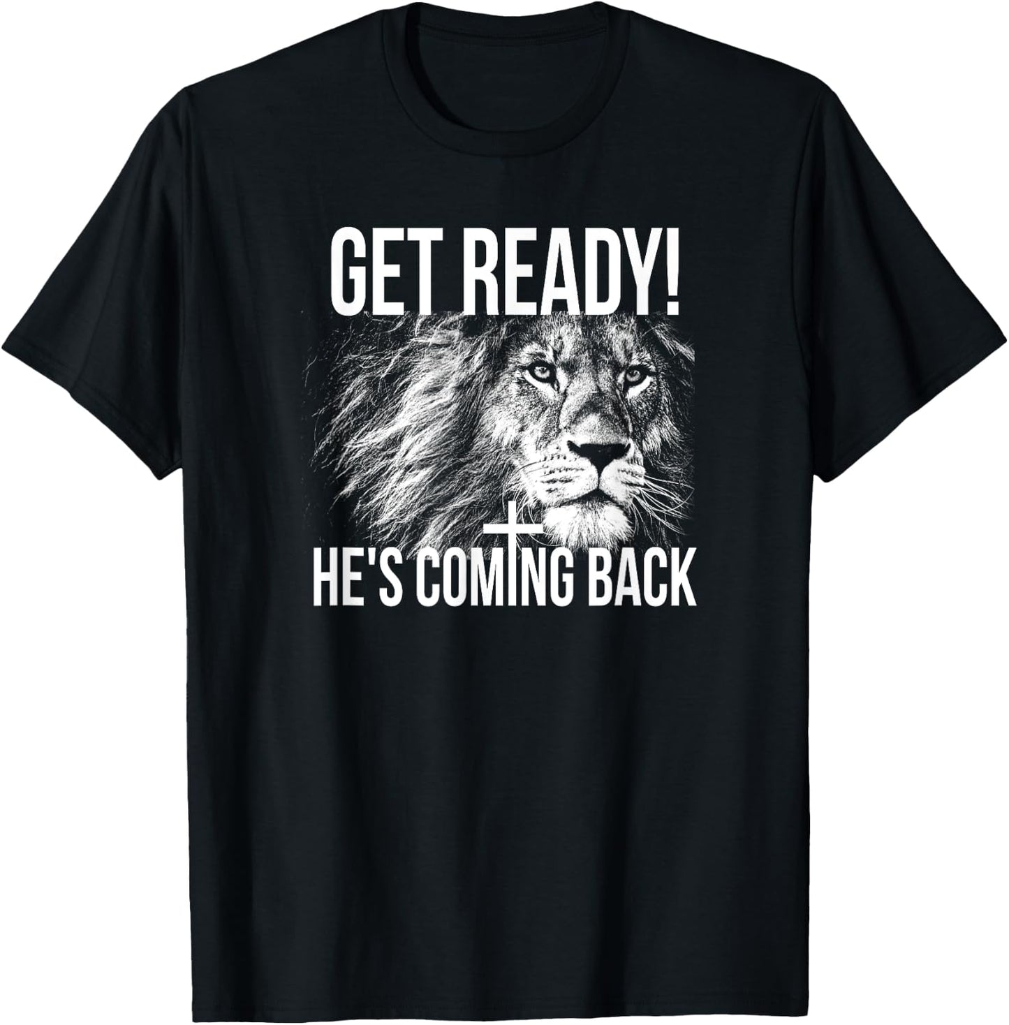 Christian Shirts , He's Coming Back T Shirts T-Shirt - T-Shirt | Black
