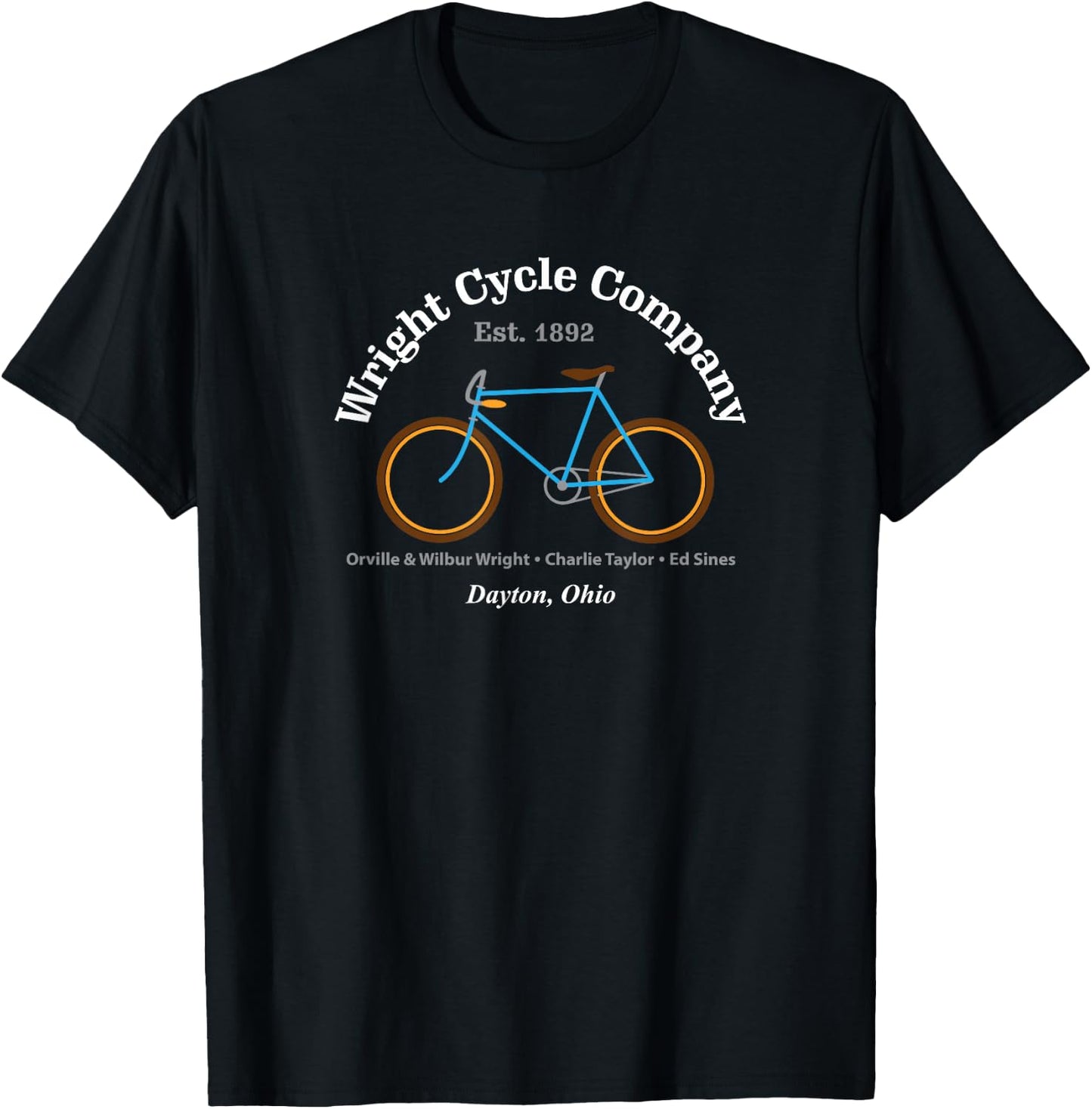 Wright Brothers Cycle Bicycle Company First Airplane T-Shirt - T-Shirt | Black