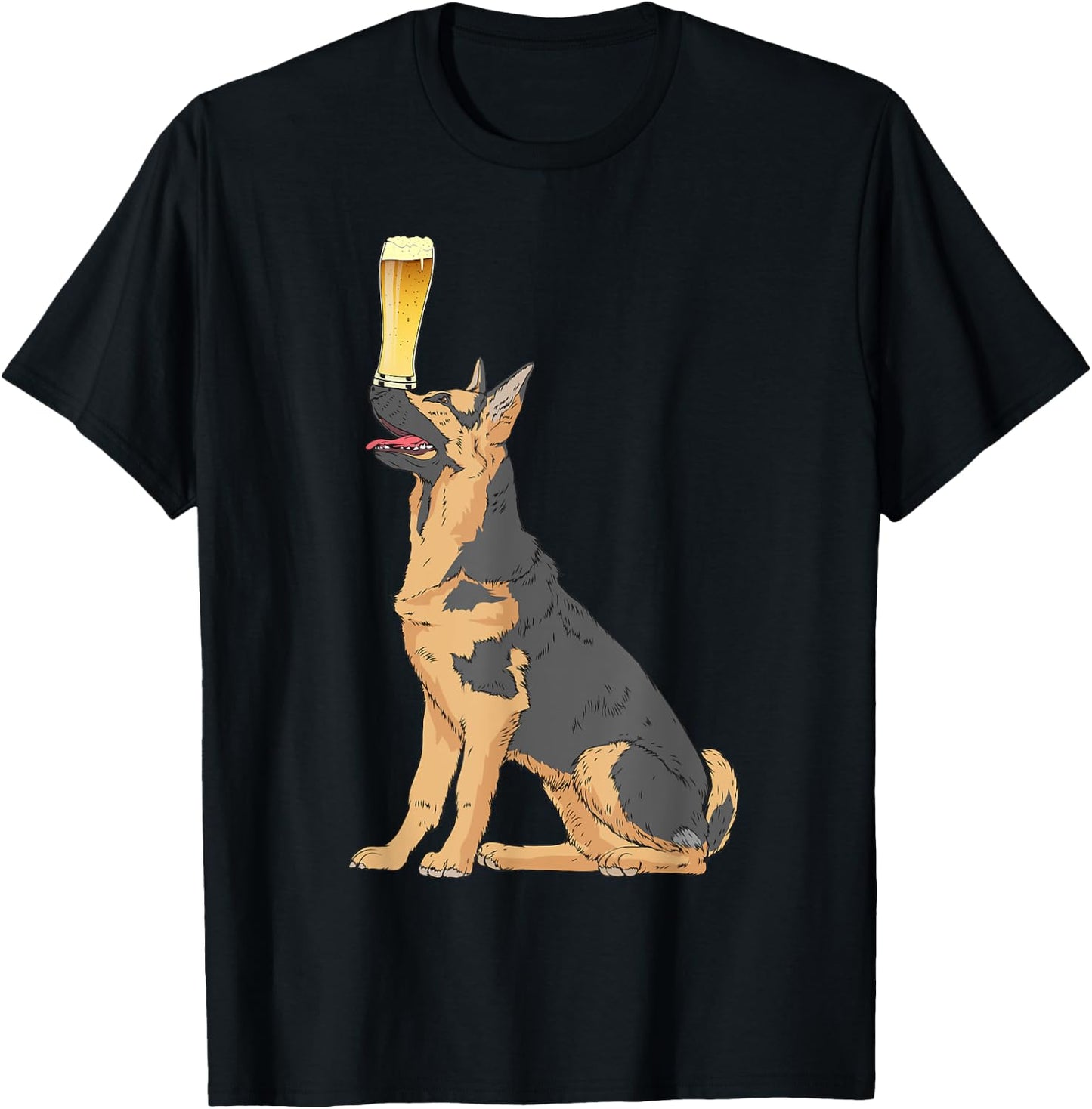 German Shepherd Vintage Dogs Shirt Craft Beer T-Shirt - T-Shirt | Black
