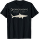 Retro Quonochontaug RI Shark T-Shirt - T-Shirt | Black