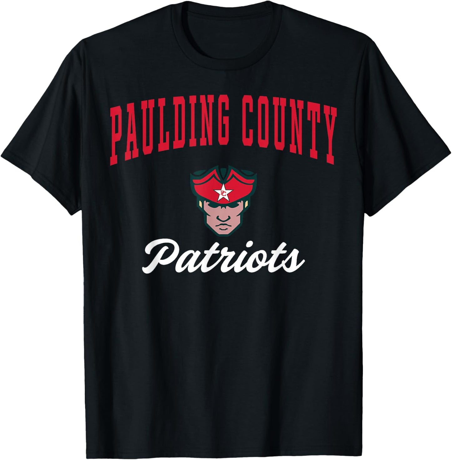 Paulding County High School Patriots C3 T-Shirt - T-Shirt | Black