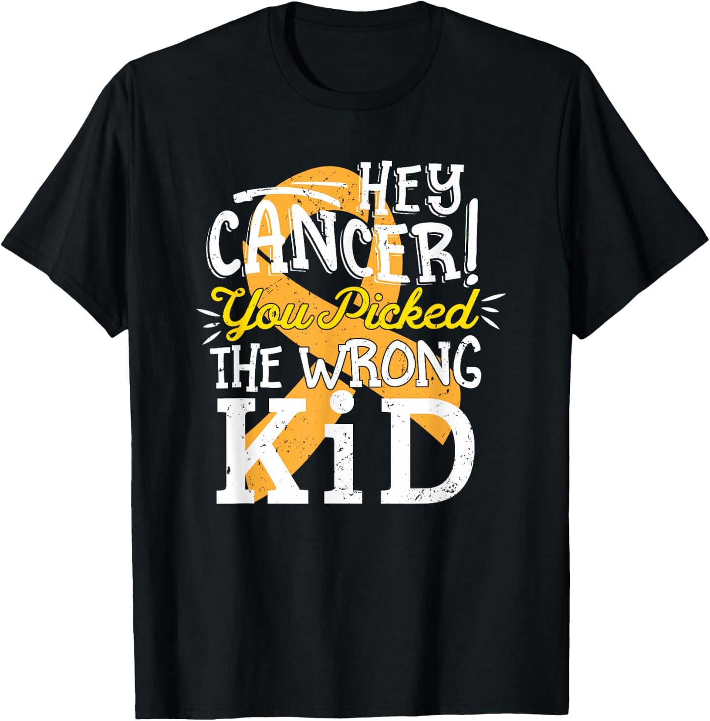 Childhood Cancer Shirt Awareness Survivor Wrong Kid Support T-Shirt - T-Shirt | Black
