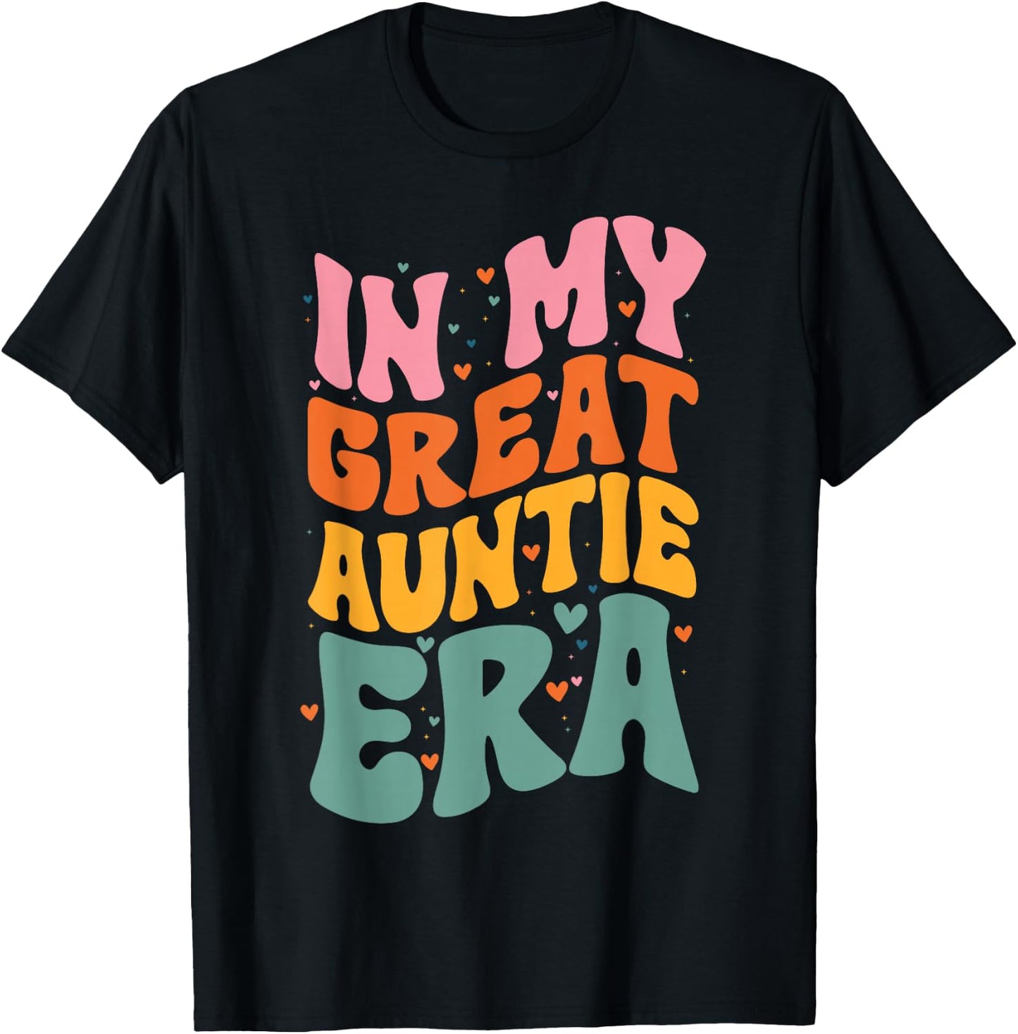Groovy Retro Great Aunt In My Great Auntie Era T-Shirt - T-Shirt | Black