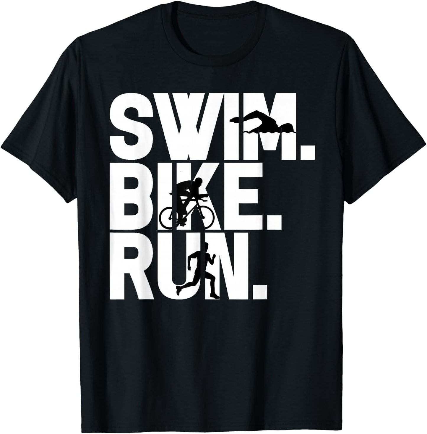 Swim Bike Run Triathlon Triathlete Athletics Gift T-Shirt - T-Shirt | Black