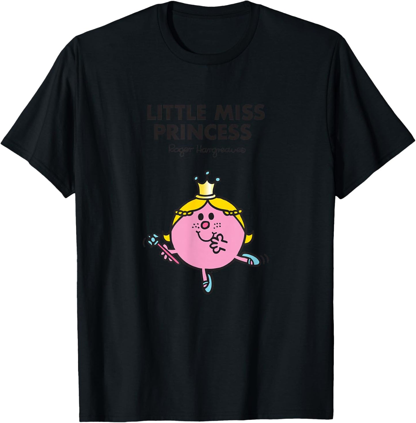Mr. Men Little Miss Princess T-Shirt - T-Shirt | Black