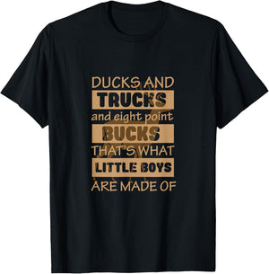 Cute Hunting - Ducks Trucks Bucks - Little Boys T-Shirt - T-Shirt | Black