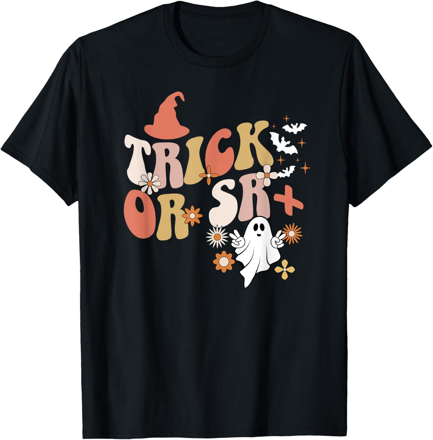 Trick Or SR+ Spooky ABA Therapist Halloween ABA Therapy T-Shirt - T-Shirt | Black