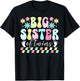 Big Sister Of Twins Big Sister Groovy Big Twin Sister T-Shirt - T-Shirt | Black