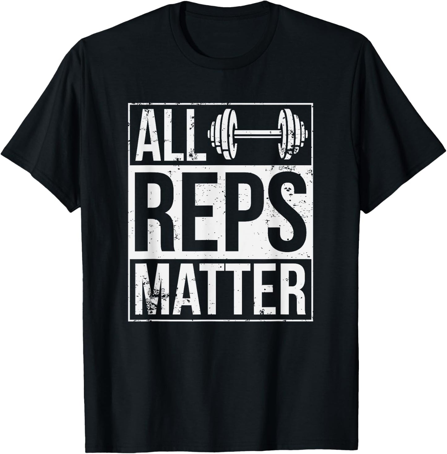 All Reps Matter Woman Workout Enthusiast Christmas Gift T-Shirt - T-Shirt | Black