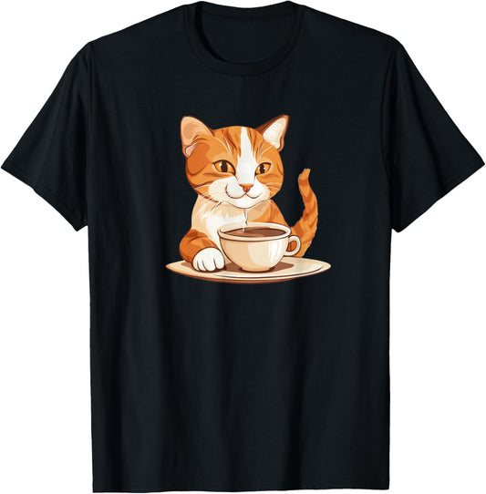 Orange Tabby Cat Cute Tabby Cats Love T-Shirt - T-Shirt | Black