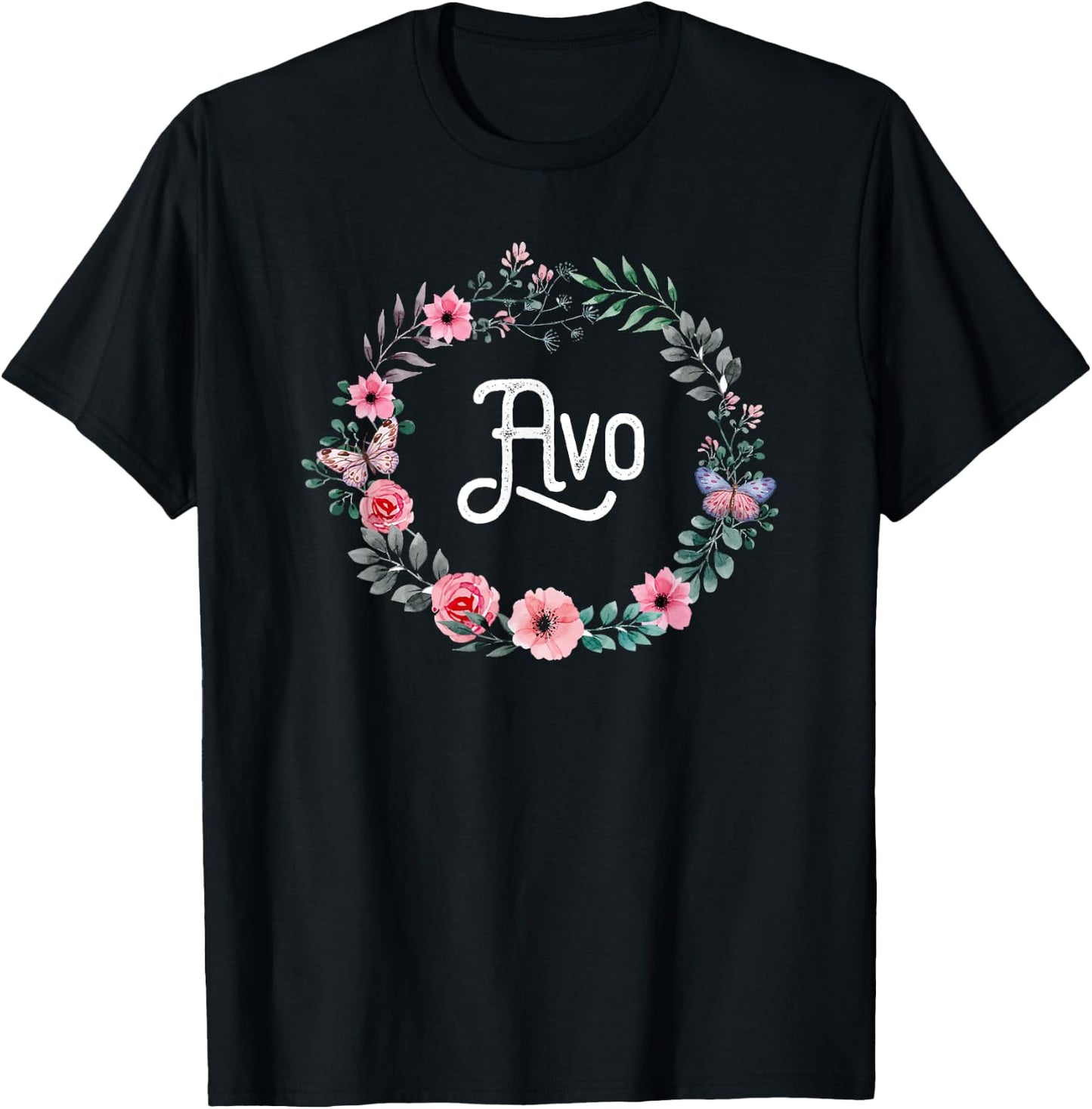 Mother's Day Gift Portuguese Grandma Floral Avo T-Shirt - T-Shirt | Black