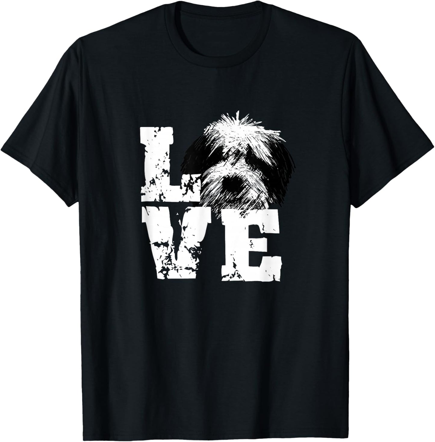 LOVE Sheepadoodles for Doodle Dog Lovers T-Shirt - T-Shirt | Black