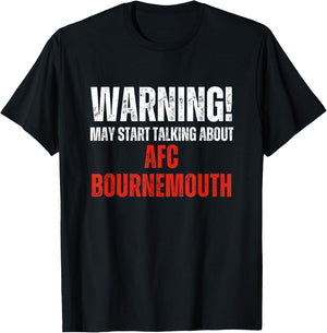 Bournemouth , Warning may start talking about, Funny Vintage T-Shirt - T-Shirt | Black