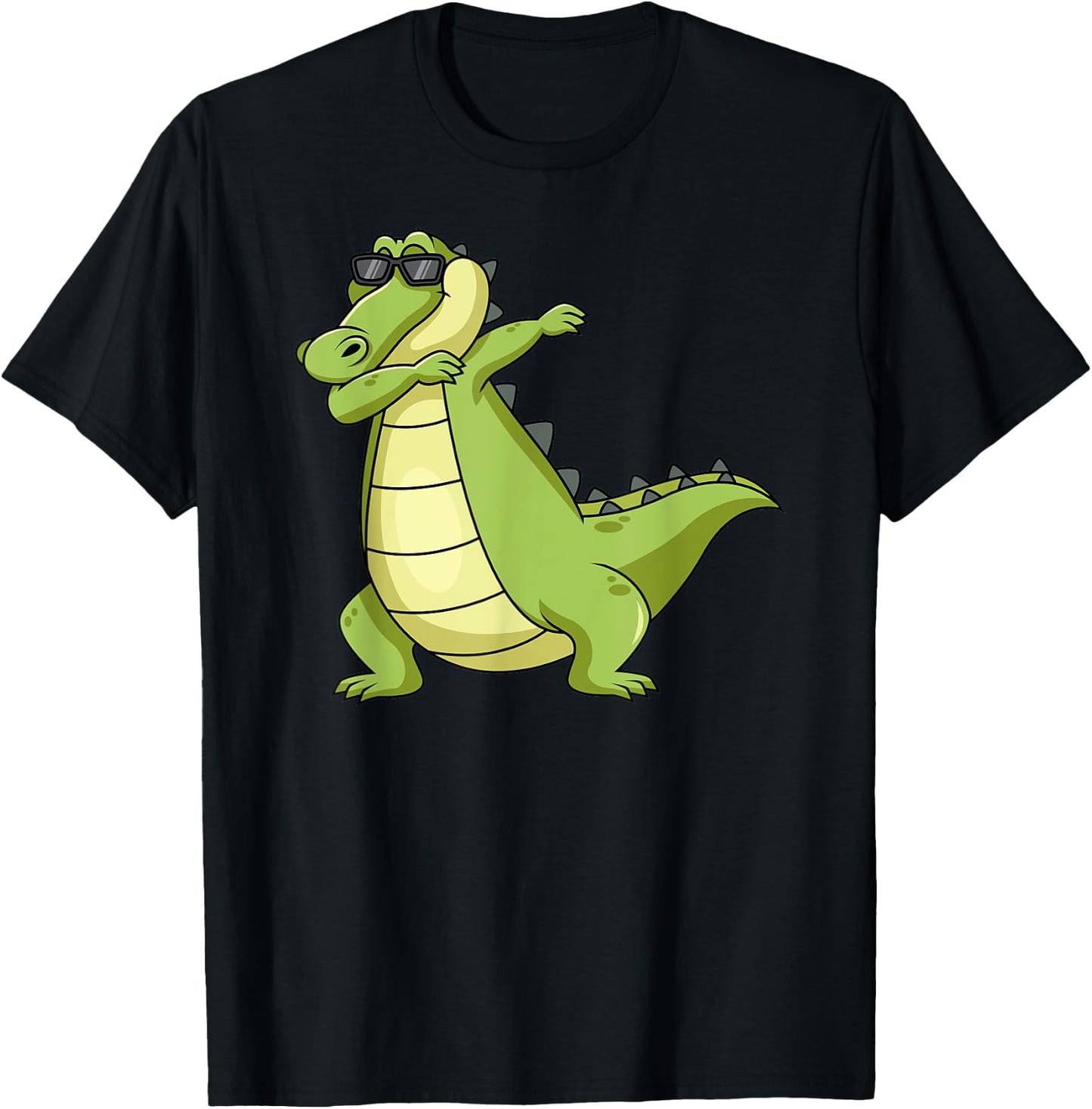 Dabbing Alligator Men Women Kids Gift T-Shirt - T-Shirt | Black