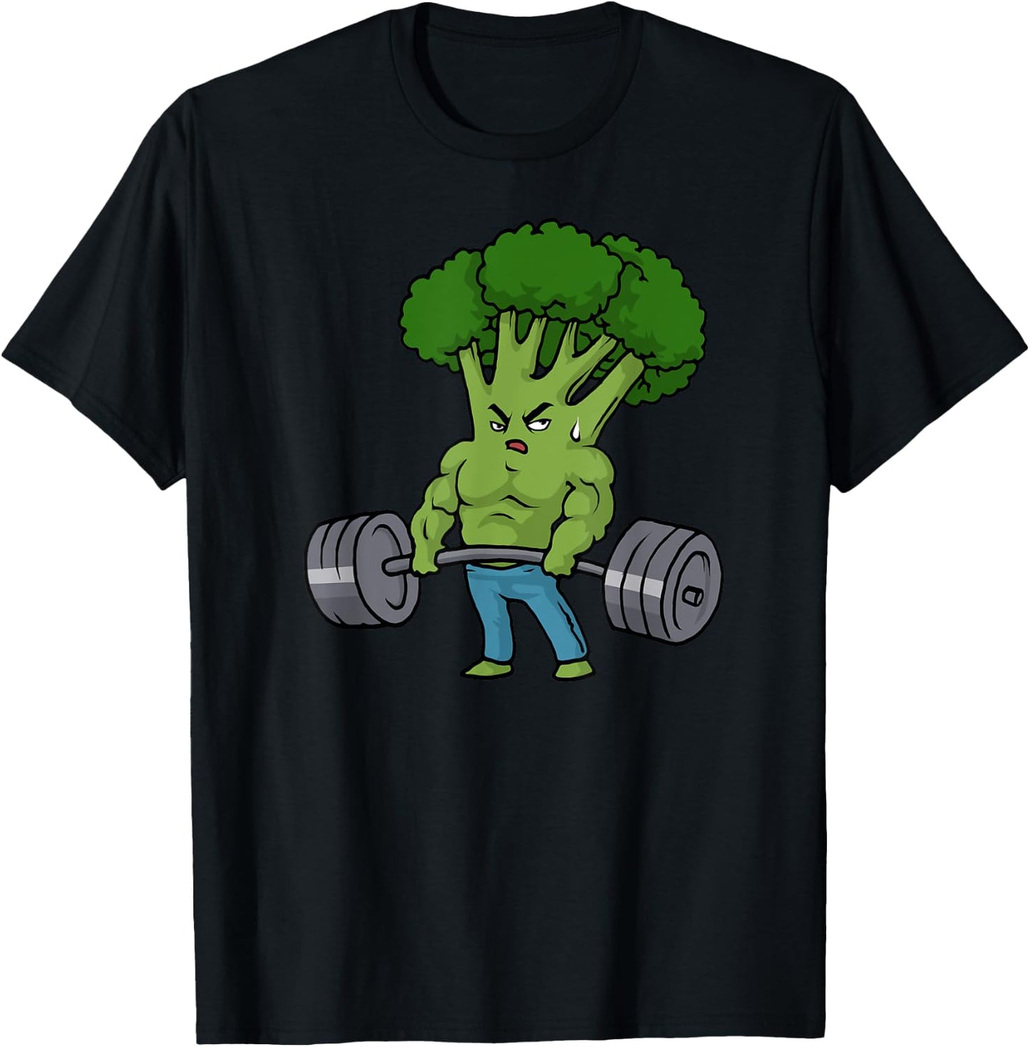Deadlift Broccoli Gym Fitness Motivation Bodybuilding T-Shirt - T-Shirt | Black