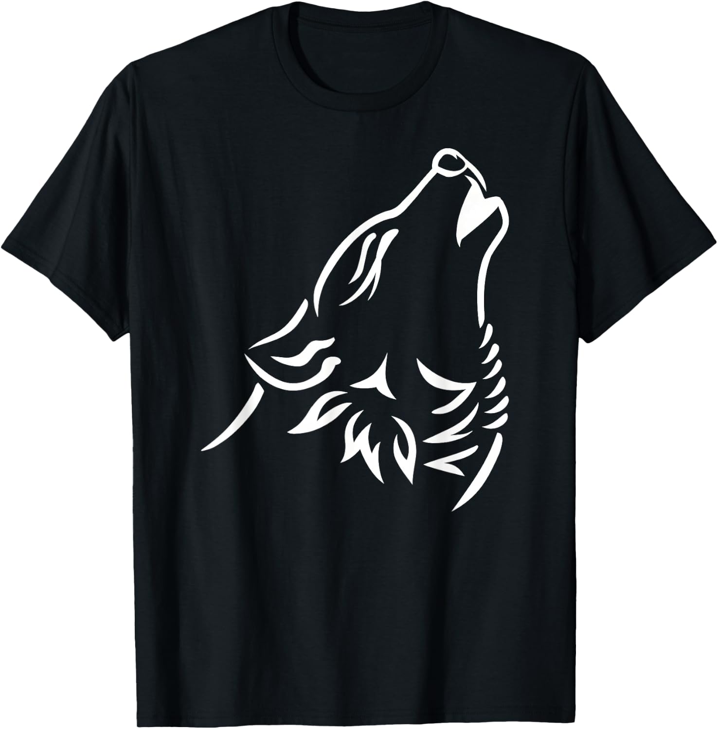Howling Wolf T-Shirt - T-Shirt | Black