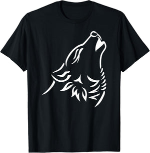 Howling Wolf T-Shirt - T-Shirt | Black
