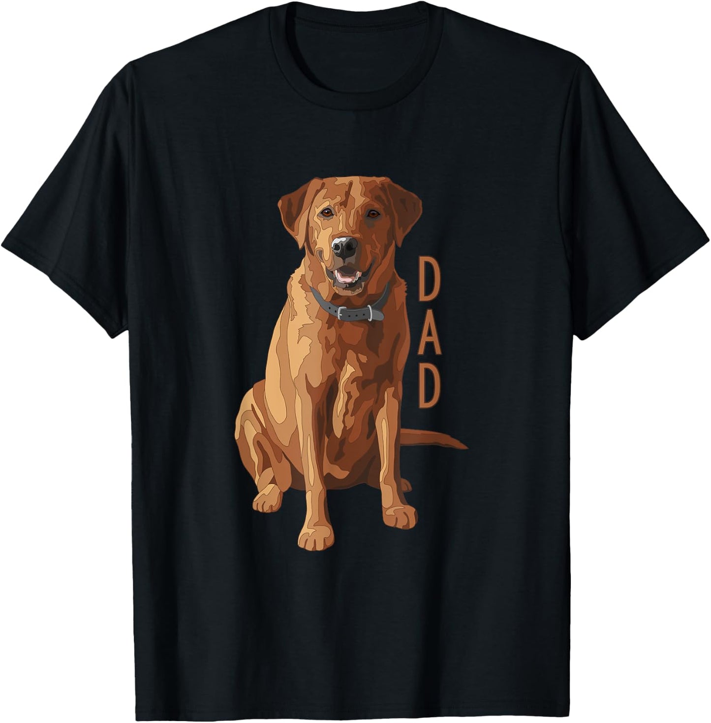 Lab Dad Fox Red Labrador Retriever Dog Lover T-Shirt - T-Shirt | Black