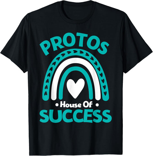 Protos House of Success, Vintage Rainbow Spirit T-Shirt - T-Shirt | Black