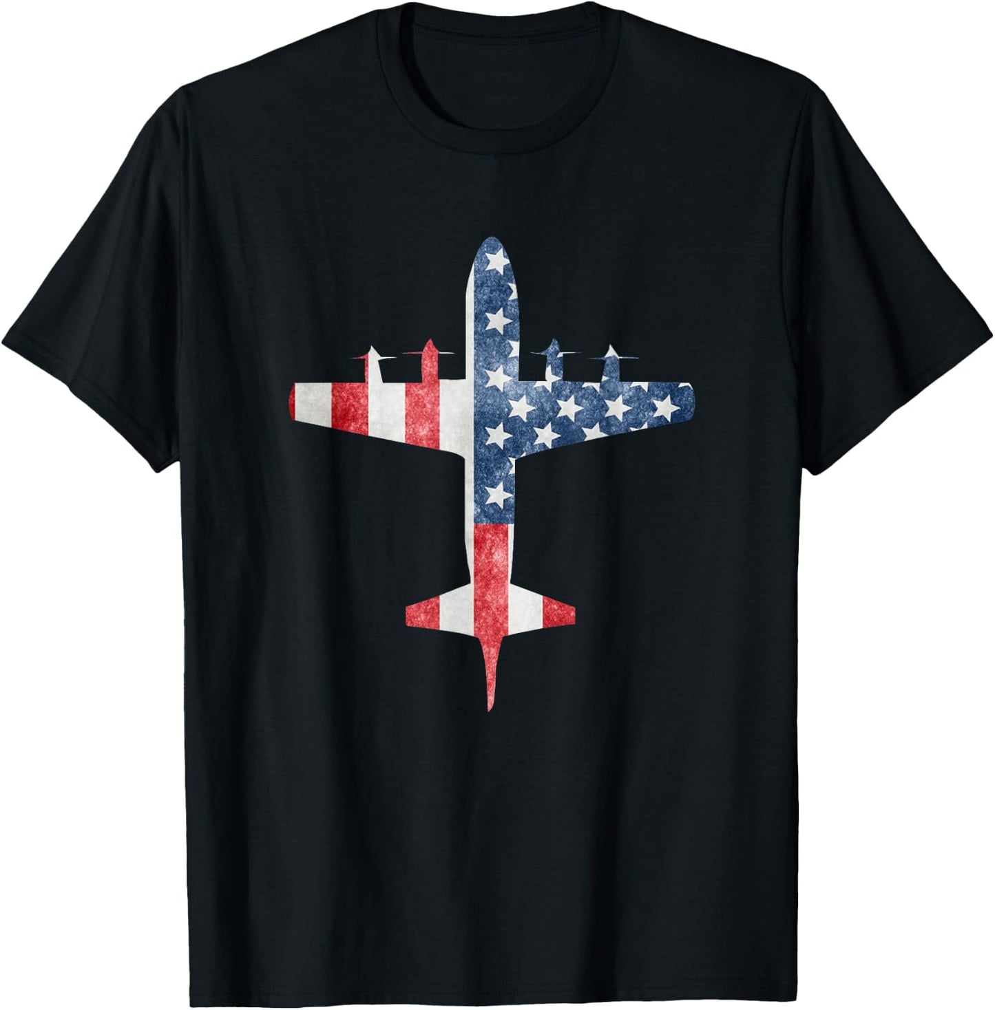 P-3 Orion American Flag Aviation Shirt T-Shirt - T-Shirt | Black