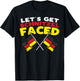 Lets Get Schnitzel Faced Funny German Flags Oktoberfest T-Shirt - T-Shirt | Black