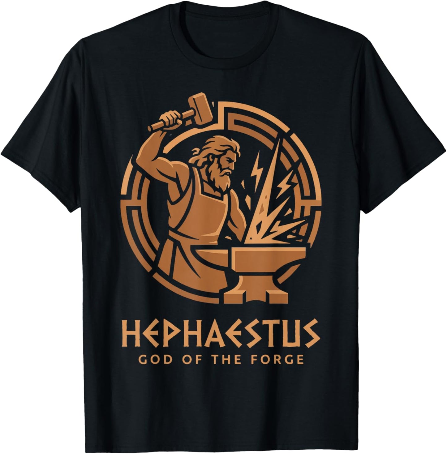 Hephaestus God of The Forge T-Shirt - T-Shirt | Black