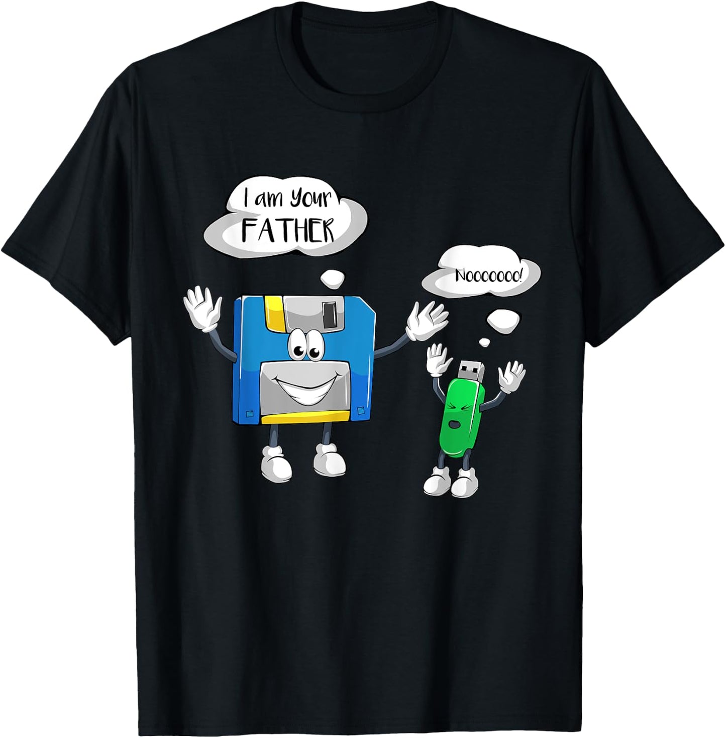 USB Floppy Disk Funny Computer Geek Programmer Gift T-Shirt - T-Shirt | Black