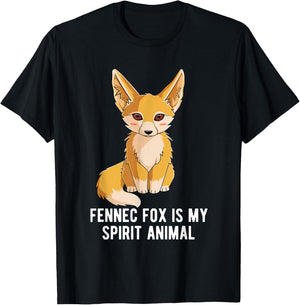 Fennec Fox Is My Spirit Animal Foxes Lover T-Shirt - T-Shirt | Black
