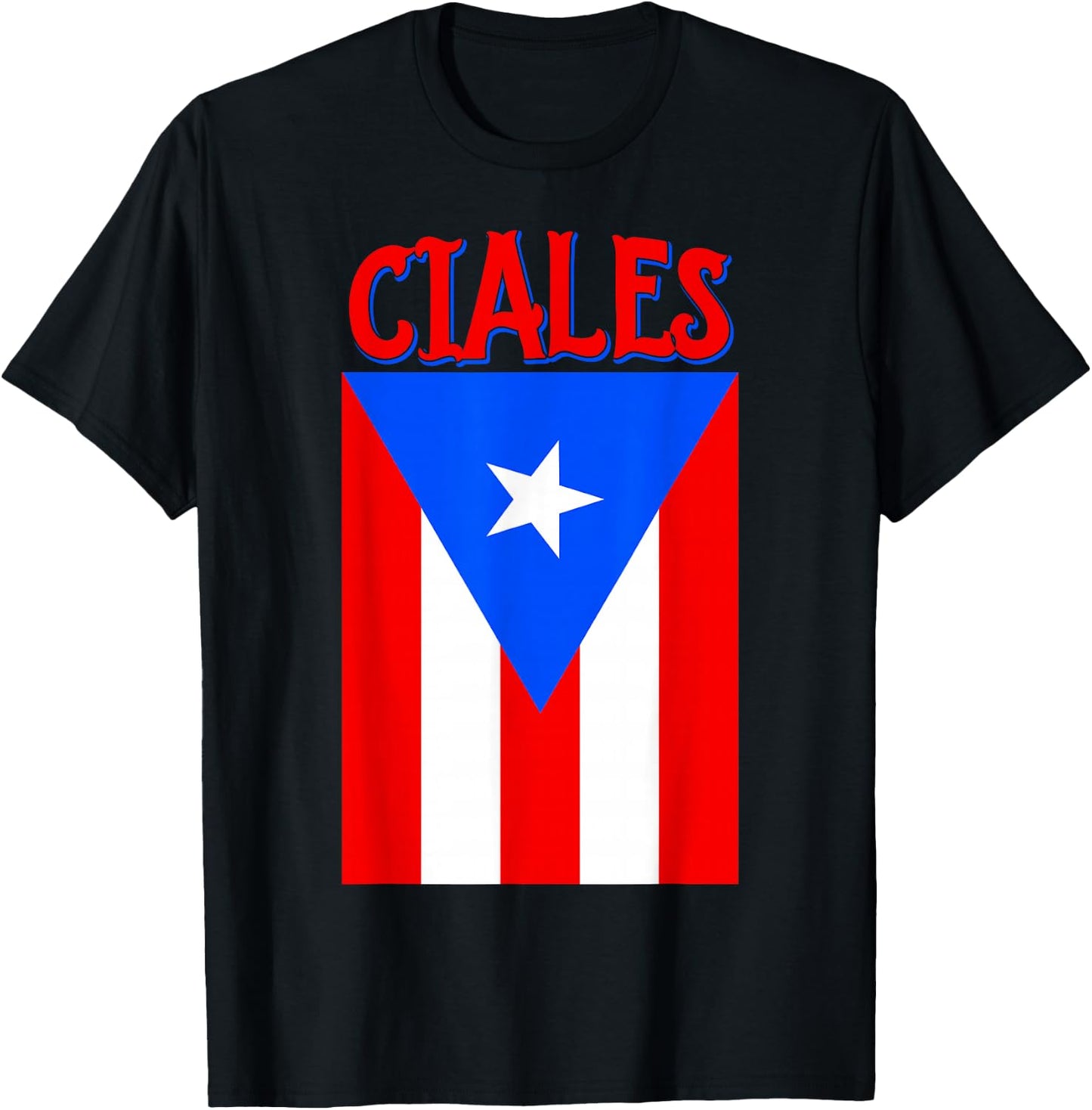 Ciales Puerto Rico Shirt Camisas : Puerto Rican Flag T-Shirt - T-Shirt | Black