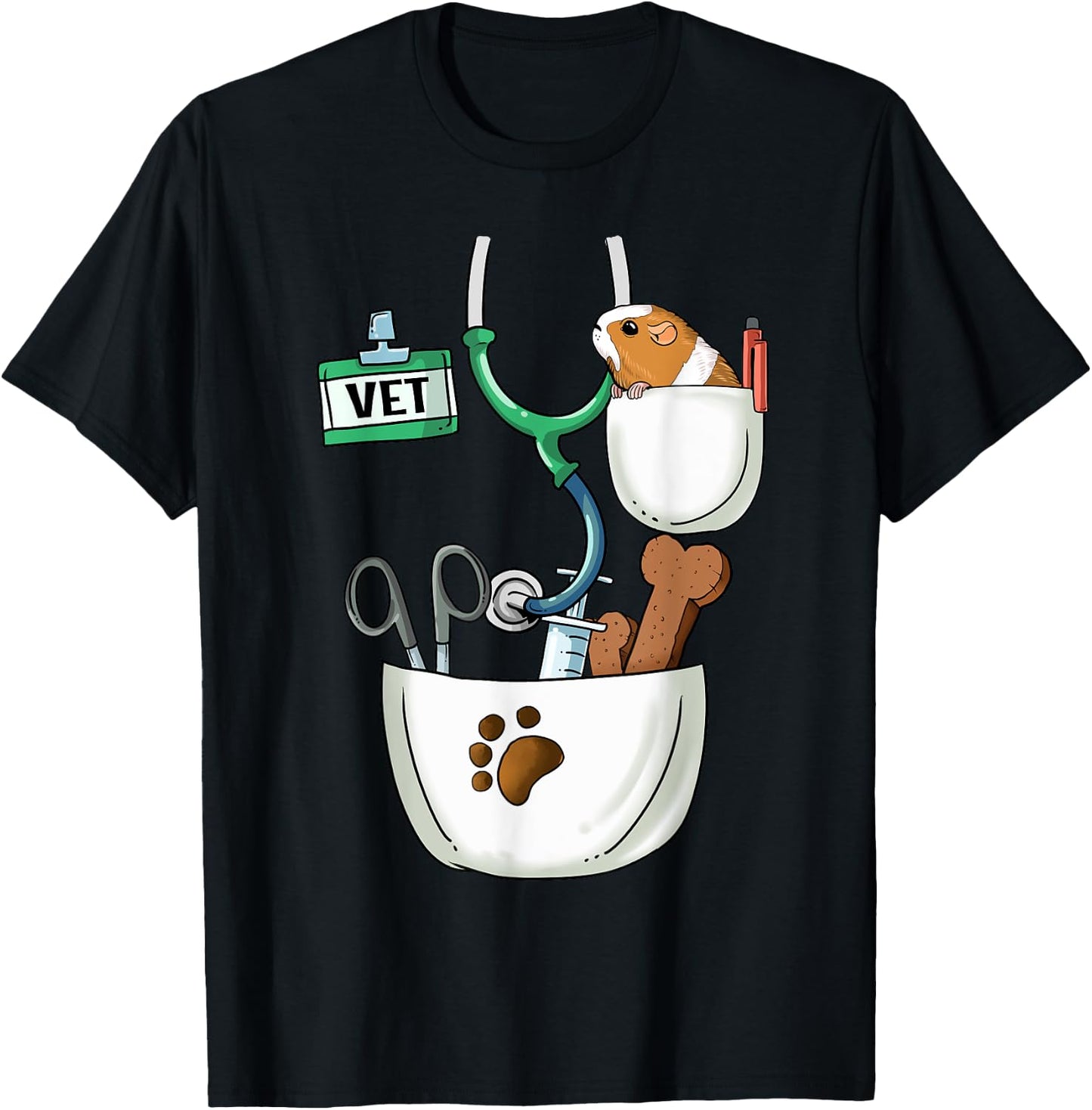 Veterinarian Halloween Costume Shirt Vet Tech Kids And Adult T-Shirt - T-Shirt | Black