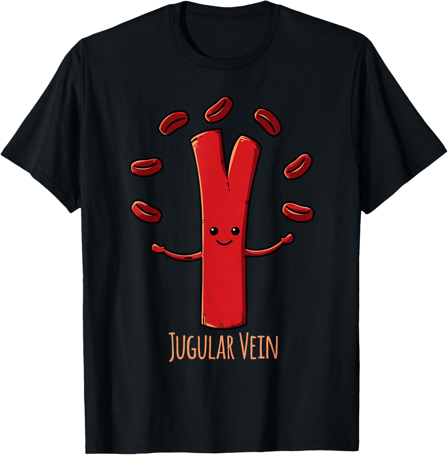 Funny Anatomy Jugular Vein Nurse Doctor Medical Student T-Shirt - T-Shirt | Black