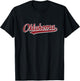 Oklahoma T Shirt Vintage Sports Design Retro Script T-Shirt - T-Shirt | Black