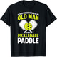 Never Underestimate Old Man Funny Pickleball Player Paddle T-Shirt - T-Shirt | Black