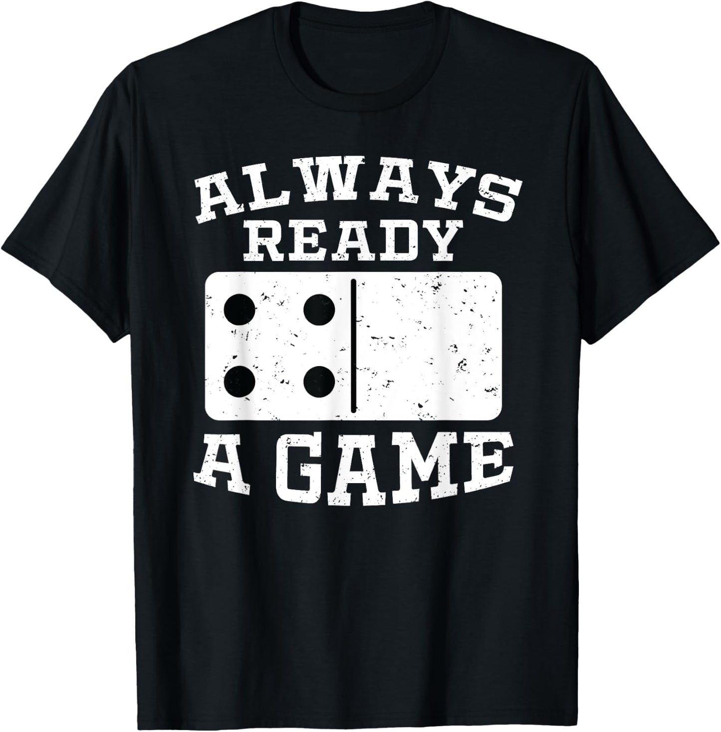 Domino Player Shirt Funny Dominoes Gift T-Shirt - T-Shirt | Black