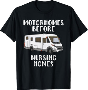 Funny RV Motorhome Gift Seniors T-Shirt - T-Shirt | Black