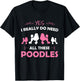 Funny Standard Poodle Dog Lover Puppy Breed Pink T-Shirt - T-Shirt | Black