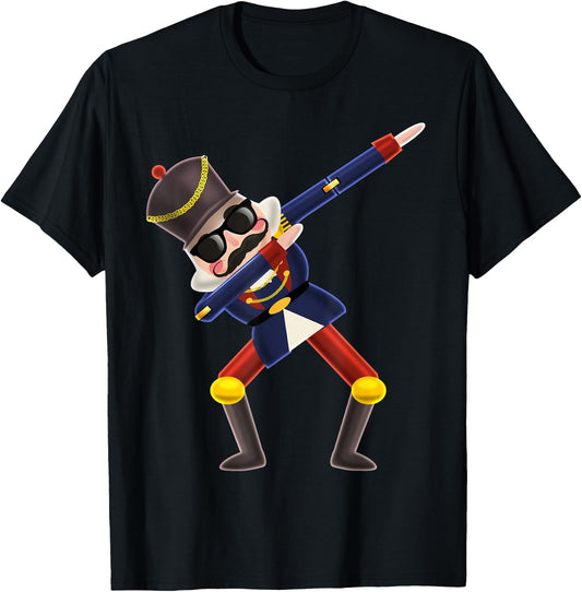 Dabbing Nutcracker Christmas Shirt Nutcracker Christmas Gift T-Shirt - T-Shirt | Black