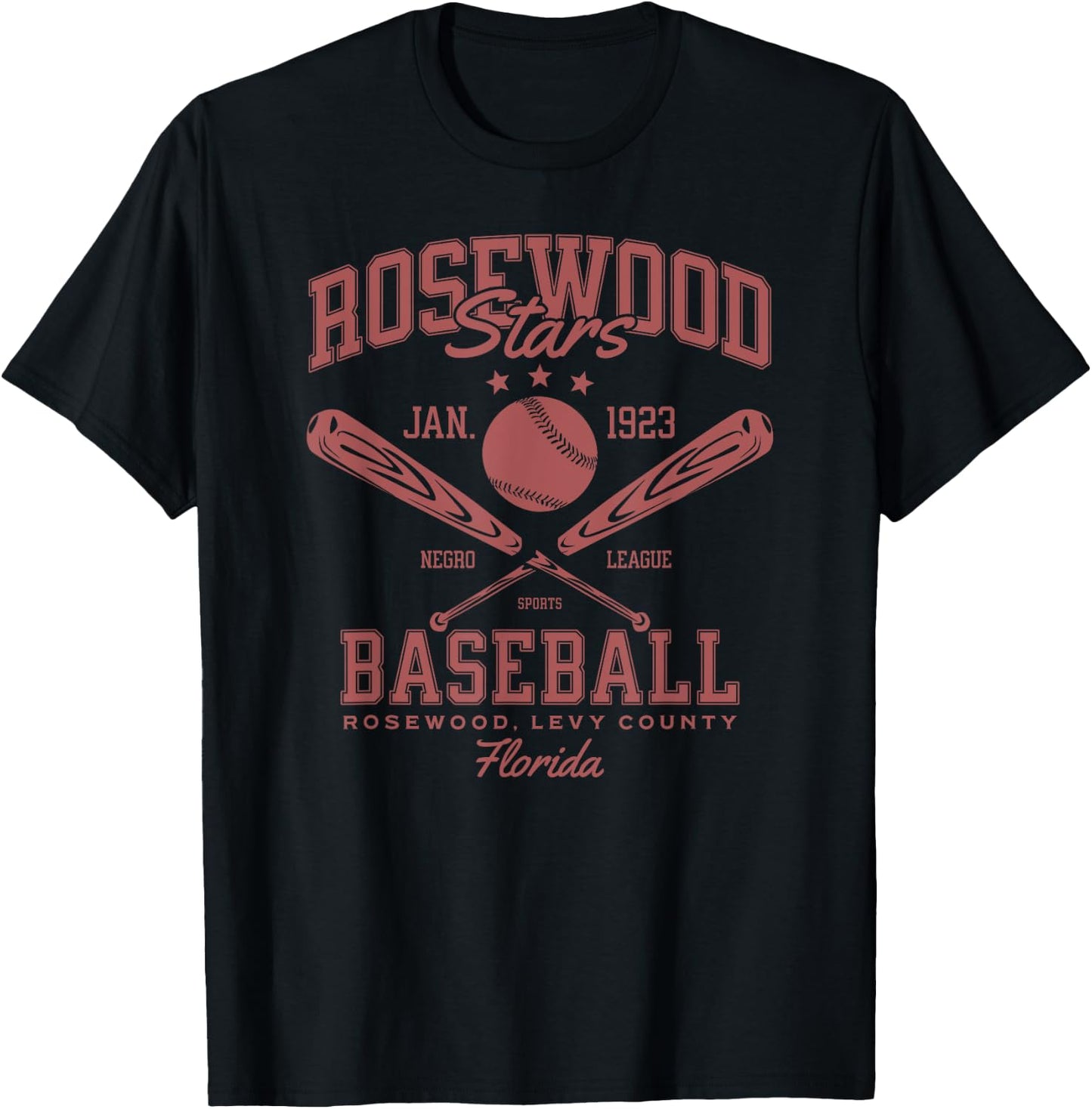 Negro League Baseball Rosewood Satrs 1923 Vintage T-Shirt - T-Shirt | Black