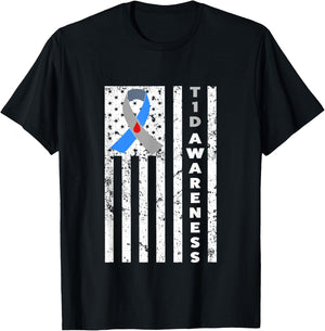 Type 1 Diabetes T1D Awareness Support Ribbon shirt T-Shirt - T-Shirt | Black